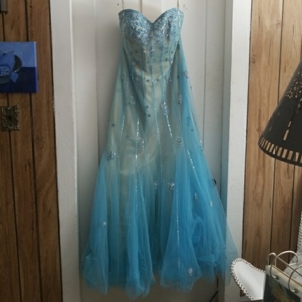 Strapless prom dress
